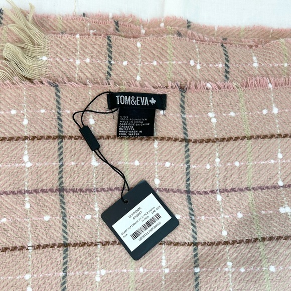 Tom & Eva Grid Blanket Scarf NWT - Picture 4 of 8